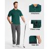 imageBoladeci Mens Golf Polo Shirts Short Sleeve Performance Quick Dry Breathable Work Business Casual ShirtsEmerald Green