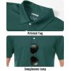 imageBoladeci Mens Golf Polo Shirts Short Sleeve Performance Quick Dry Breathable Work Business Casual ShirtsEmerald Green