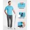 imageBoladeci Mens Golf Polo Shirts Short Sleeve Performance Quick Dry Breathable Work Business Casual ShirtsIce Blue