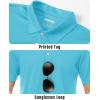 imageBoladeci Mens Golf Polo Shirts Short Sleeve Performance Quick Dry Breathable Work Business Casual ShirtsIce Blue