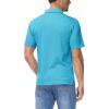imageBoladeci Mens Golf Polo Shirts Short Sleeve Performance Quick Dry Breathable Work Business Casual ShirtsIce Blue