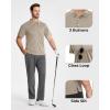 imageBoladeci Mens Golf Polo Shirts Short Sleeve Performance Quick Dry Breathable Work Business Casual ShirtsKhaki