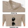 imageBoladeci Mens Golf Polo Shirts Short Sleeve Performance Quick Dry Breathable Work Business Casual ShirtsKhaki