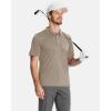 imageBoladeci Mens Golf Polo Shirts Short Sleeve Performance Quick Dry Breathable Work Business Casual ShirtsKhaki
