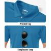 imageBoladeci Mens Golf Polo Shirts Short Sleeve Performance Quick Dry Breathable Work Business Casual ShirtsLake Blue