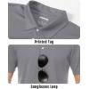 imageBoladeci Mens Golf Polo Shirts Short Sleeve Performance Quick Dry Breathable Work Business Casual ShirtsLight Grey