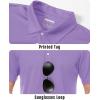 imageBoladeci Mens Golf Polo Shirts Short Sleeve Performance Quick Dry Breathable Work Business Casual ShirtsLight Purple