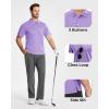 imageBoladeci Mens Golf Polo Shirts Short Sleeve Performance Quick Dry Breathable Work Business Casual ShirtsLight Purple