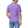imageBoladeci Mens Golf Polo Shirts Short Sleeve Performance Quick Dry Breathable Work Business Casual ShirtsLight Purple