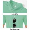 imageBoladeci Mens Golf Polo Shirts Short Sleeve Performance Quick Dry Breathable Work Business Casual ShirtsMint Green