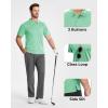 imageBoladeci Mens Golf Polo Shirts Short Sleeve Performance Quick Dry Breathable Work Business Casual ShirtsMint Green