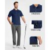 imageBoladeci Mens Golf Polo Shirts Short Sleeve Performance Quick Dry Breathable Work Business Casual ShirtsNavy Blue