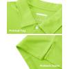 imageBoladeci Mens Golf Polo Shirts Short Sleeve Performance Quick Dry Breathable Work Business Casual ShirtsNeon Green