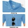 imageBoladeci Mens Golf Polo Shirts Short Sleeve Performance Quick Dry Breathable Work Business Casual ShirtsSky Blue