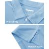 imageBoladeci Mens Golf Polo Shirts Short Sleeve Performance Quick Dry Breathable Work Business Casual ShirtsSky Blue