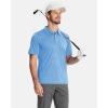 imageBoladeci Mens Golf Polo Shirts Short Sleeve Performance Quick Dry Breathable Work Business Casual ShirtsSky Blue