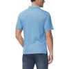 imageBoladeci Mens Golf Polo Shirts Short Sleeve Performance Quick Dry Breathable Work Business Casual ShirtsSky Blue