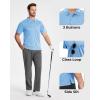 imageBoladeci Mens Golf Polo Shirts Short Sleeve Performance Quick Dry Breathable Work Business Casual ShirtsSky Blue