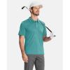 imageBoladeci Mens Golf Polo Shirts Short Sleeve Performance Quick Dry Breathable Work Business Casual ShirtsTeal