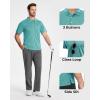 imageBoladeci Mens Golf Polo Shirts Short Sleeve Performance Quick Dry Breathable Work Business Casual ShirtsTeal