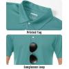 imageBoladeci Mens Golf Polo Shirts Short Sleeve Performance Quick Dry Breathable Work Business Casual ShirtsTeal