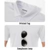 imageBoladeci Mens Golf Polo Shirts Short Sleeve Performance Quick Dry Breathable Work Business Casual ShirtsWhite