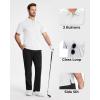 imageBoladeci Mens Golf Polo Shirts Short Sleeve Performance Quick Dry Breathable Work Business Casual ShirtsWhite