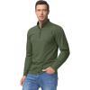 imageBoladeci Mens Quarter Zip Pullover Premium Fleece Lined Heather Long Sleeve Golf Shirts Midweight 14 Half Zip SweatshirtsArmy Green