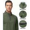 imageBoladeci Mens Quarter Zip Pullover Premium Fleece Lined Heather Long Sleeve Golf Shirts Midweight 14 Half Zip SweatshirtsArmy Green