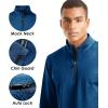 imageBoladeci Mens Quarter Zip Pullover Premium Fleece Lined Heather Long Sleeve Golf Shirts Midweight 14 Half Zip SweatshirtsBlue