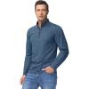 imageBoladeci Mens Quarter Zip Pullover Premium Fleece Lined Heather Long Sleeve Golf Shirts Midweight 14 Half Zip SweatshirtsBlue Grey