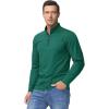 imageBoladeci Mens Quarter Zip Pullover Premium Fleece Lined Heather Long Sleeve Golf Shirts Midweight 14 Half Zip SweatshirtsDark Green