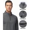 imageBoladeci Mens Quarter Zip Pullover Premium Fleece Lined Heather Long Sleeve Golf Shirts Midweight 14 Half Zip SweatshirtsDark Grey