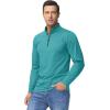imageBoladeci Mens Quarter Zip Pullover Premium Fleece Lined Heather Long Sleeve Golf Shirts Midweight 14 Half Zip SweatshirtsGreen