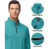 imageBoladeci Mens Quarter Zip Pullover Premium Fleece Lined Heather Long Sleeve Golf Shirts Midweight 14 Half Zip SweatshirtsGreen