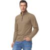 imageBoladeci Mens Quarter Zip Pullover Premium Fleece Lined Heather Long Sleeve Golf Shirts Midweight 14 Half Zip SweatshirtsKhaki