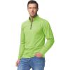 imageBoladeci Mens Quarter Zip Pullover Premium Fleece Lined Heather Long Sleeve Golf Shirts Midweight 14 Half Zip SweatshirtsLight Green