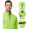 imageBoladeci Mens Quarter Zip Pullover Premium Fleece Lined Heather Long Sleeve Golf Shirts Midweight 14 Half Zip SweatshirtsLight Green