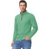 imageBoladeci Mens Quarter Zip Pullover Premium Fleece Lined Heather Long Sleeve Golf Shirts Midweight 14 Half Zip SweatshirtsMint Green