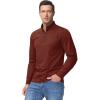 imageBoladeci Mens Quarter Zip Pullover Premium Fleece Lined Heather Long Sleeve Golf Shirts Midweight 14 Half Zip SweatshirtsOrange