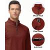 imageBoladeci Mens Quarter Zip Pullover Premium Fleece Lined Heather Long Sleeve Golf Shirts Midweight 14 Half Zip SweatshirtsOrange