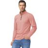 imageBoladeci Mens Quarter Zip Pullover Premium Fleece Lined Heather Long Sleeve Golf Shirts Midweight 14 Half Zip SweatshirtsPink