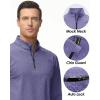 imageBoladeci Mens Quarter Zip Pullover Premium Fleece Lined Heather Long Sleeve Golf Shirts Midweight 14 Half Zip SweatshirtsPurple
