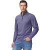 imageBoladeci Mens Quarter Zip Pullover Premium Fleece Lined Heather Long Sleeve Golf Shirts Midweight 14 Half Zip SweatshirtsPurple