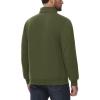 imageBoladeci Mens Quarter Zip Pullover Premium Sherpa Lined Long Sleeve Golf Shirts for Men Midweight 14 Half Zip SweatshirtsArmy Green