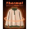 imageBoladeci Mens Quarter Zip Pullover Premium Sherpa Lined Long Sleeve Golf Shirts for Men Midweight 14 Half Zip SweatshirtsArmy Green