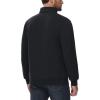 imageBoladeci Mens Quarter Zip Pullover Premium Sherpa Lined Long Sleeve Golf Shirts for Men Midweight 14 Half Zip SweatshirtsBlack
