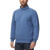 imageBoladeci Mens Quarter Zip Pullover Premium Sherpa Lined Long Sleeve Golf Shirts for Men Midweight 14 Half Zip SweatshirtsBlue Grey