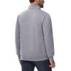 imageBoladeci Mens Quarter Zip Pullover Premium Sherpa Lined Long Sleeve Golf Shirts for Men Midweight 14 Half Zip SweatshirtsLight Grey
