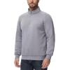 imageBoladeci Mens Quarter Zip Pullover Premium Sherpa Lined Long Sleeve Golf Shirts for Men Midweight 14 Half Zip SweatshirtsLight Grey